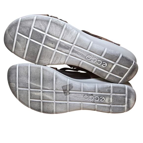 Ecco Felicia Leather Sandals Cashmere/tan / Bronze/brown Cream sole Size 9 - Picture 8 of 8